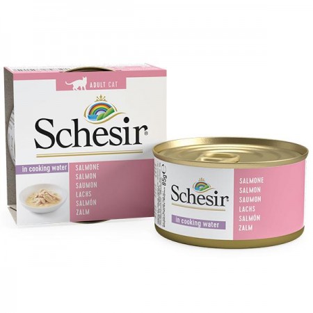 Schesir Salmon ЛОСОСЬ влажный корм консервы для кошек 85 г (750150)